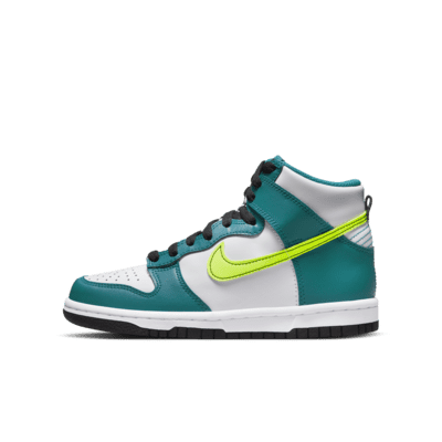 Nike sb dunk high green and white best sale